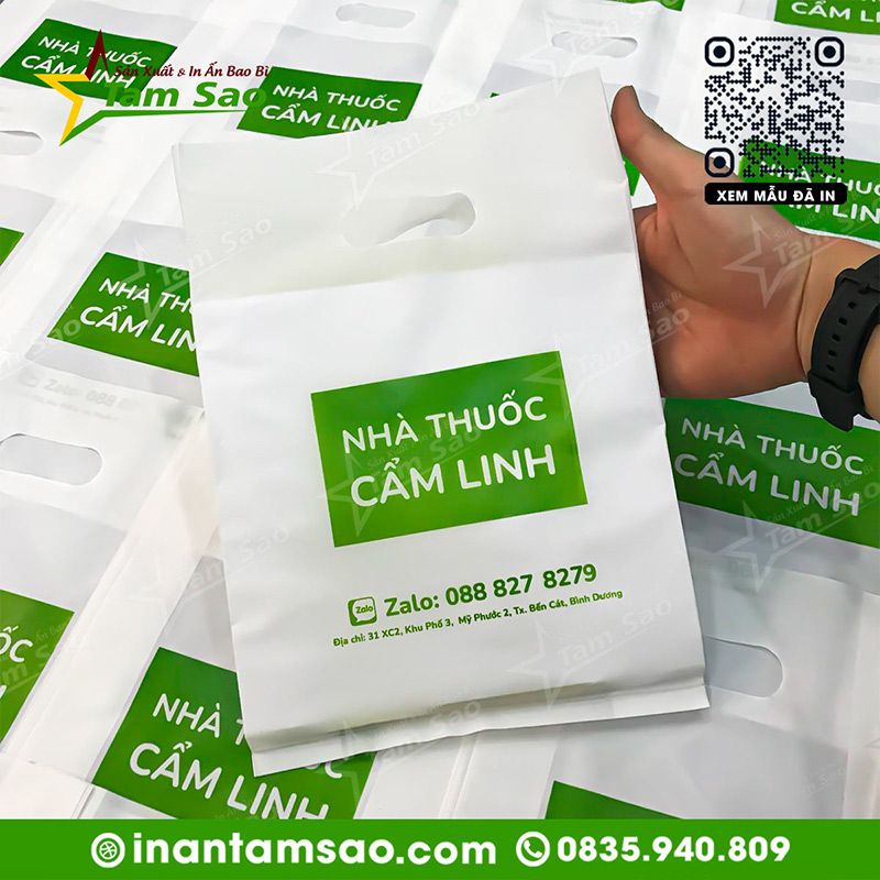 In Túi Hột Xoài HD Nhà Thuốc Túi hột xoài đựng thuốc tây