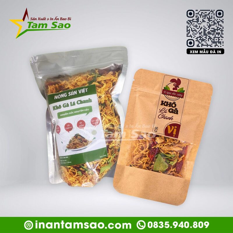 Túi Zipper Túi Zip, Túi Zipper, Bao Bì Tam Sao, túi zip đựng khô gà, khô gà túi zip