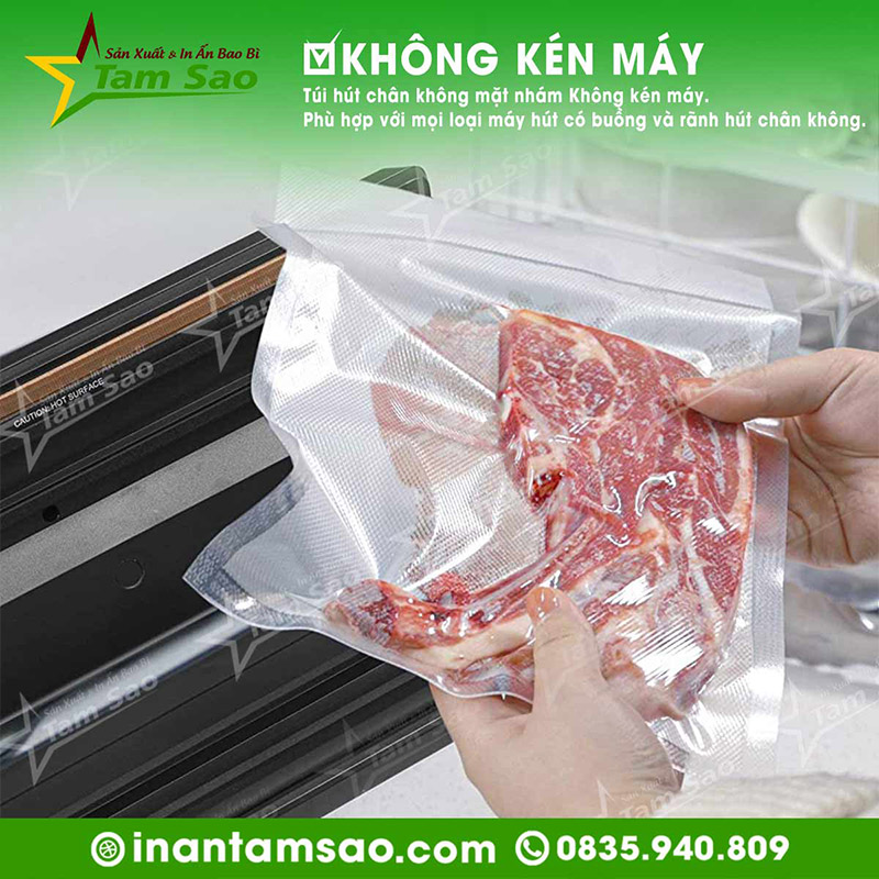 Túi Hút Chân Không 1 Mặt Nhám túi nhám hút chân không, túi hút chân không nhám, túi hút chân không mặt nhám, túi hút chân không một mặt nhám, xưởng túi hút chân không 1 mặt nhám, bao bì tam sao