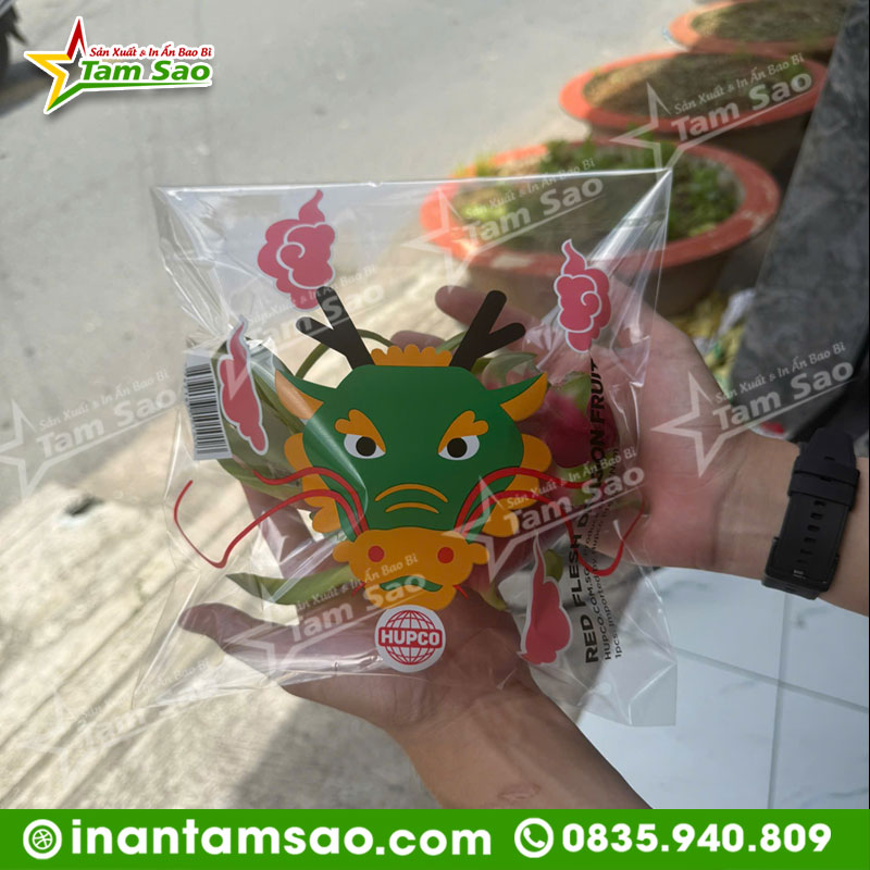Túi OPP Đựng Thanh Long túi opp đựng thanh long Hupco