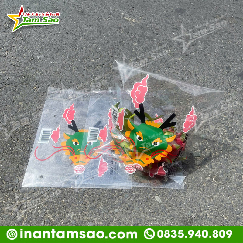 Túi OPP Đựng Thanh Long túi opp đựng thanh long